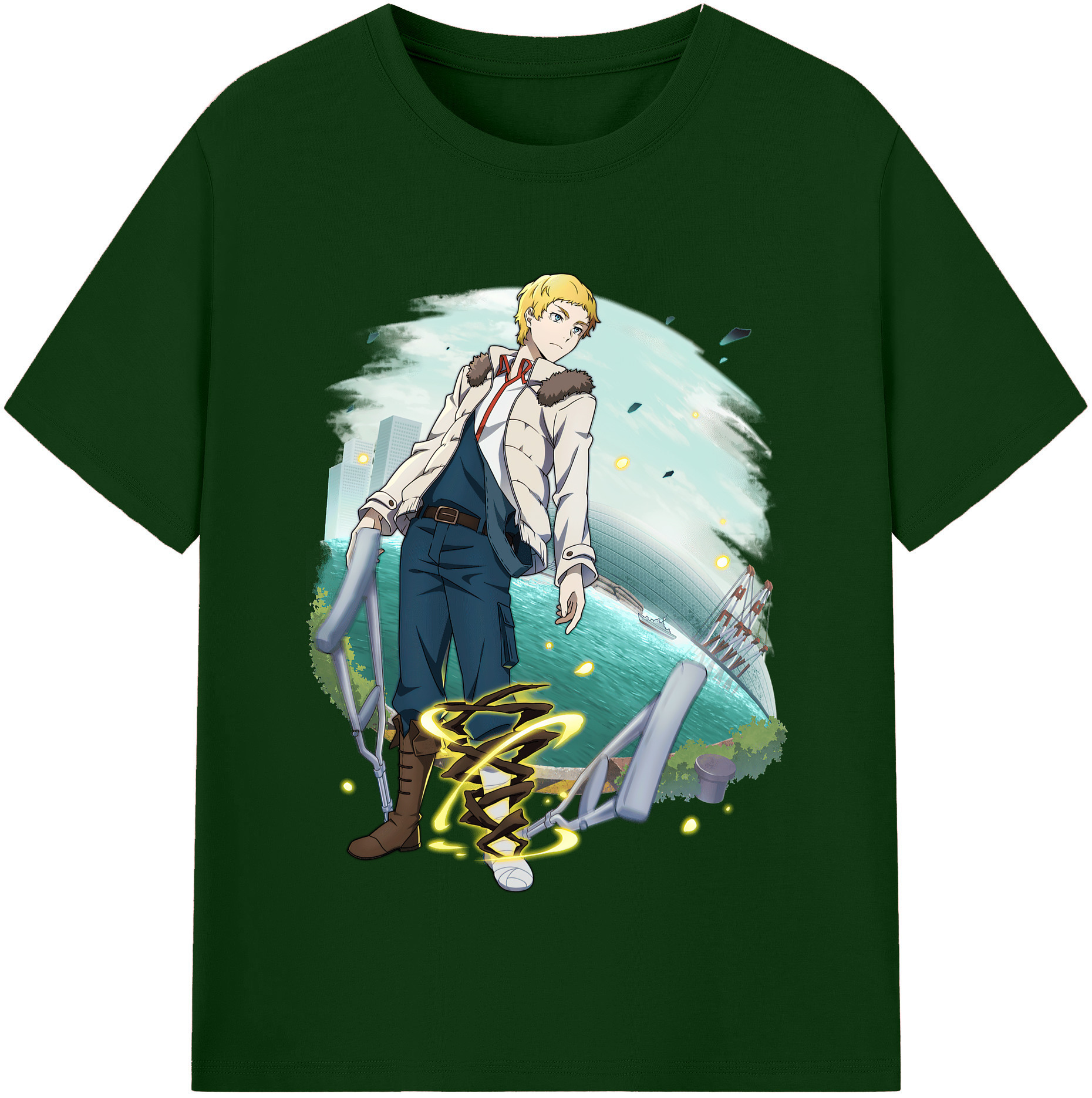（画像用） 文豪ストレイドッグス Bungo Stray Dogs 綿100％半袖Tシャツ（フロントプリント）